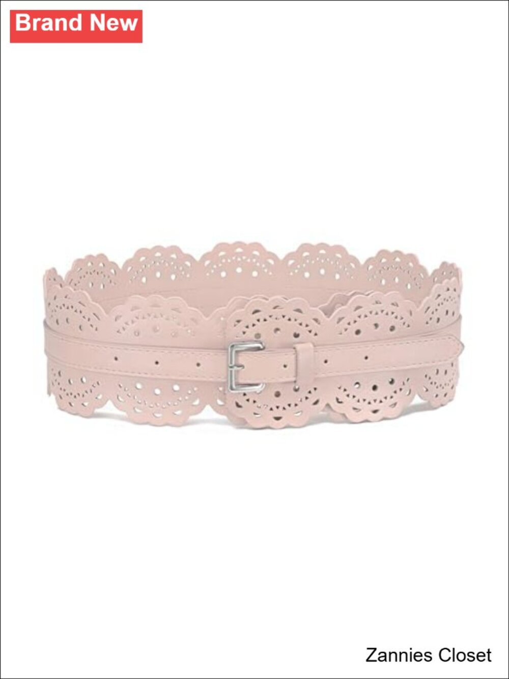 ✨ Women's Wide Belt Faux Leather Chunky Waist Belt with Prong Buckle
